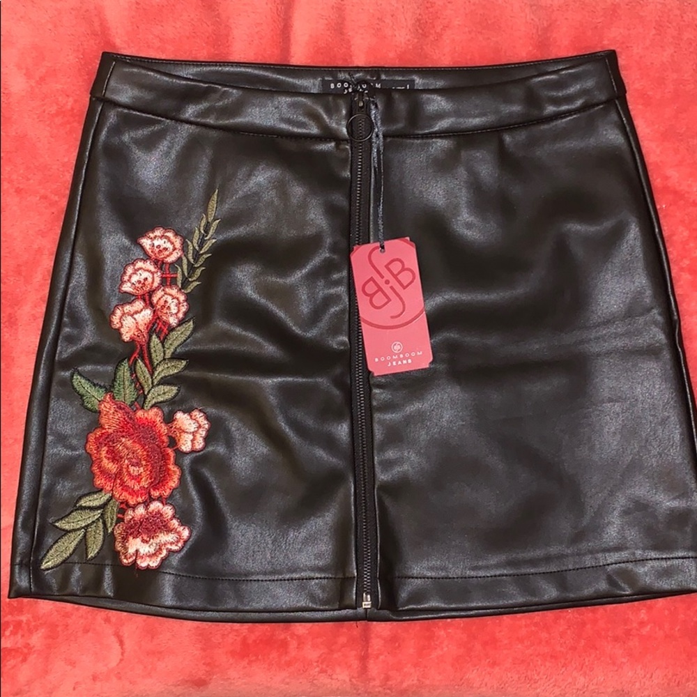 BOOMBOOM Jeans Black Leather Skirt
